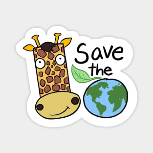 Save the planet! (Giraffe ver.) Magnet