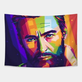 Hugh Jackman Art Tapestry