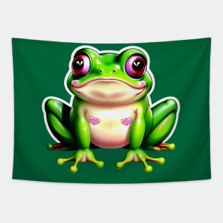 Frolicking Ferny Froggie Tapestry