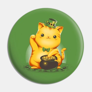 Irish Lucky Cat Pin