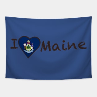 I Love Maine Tapestry