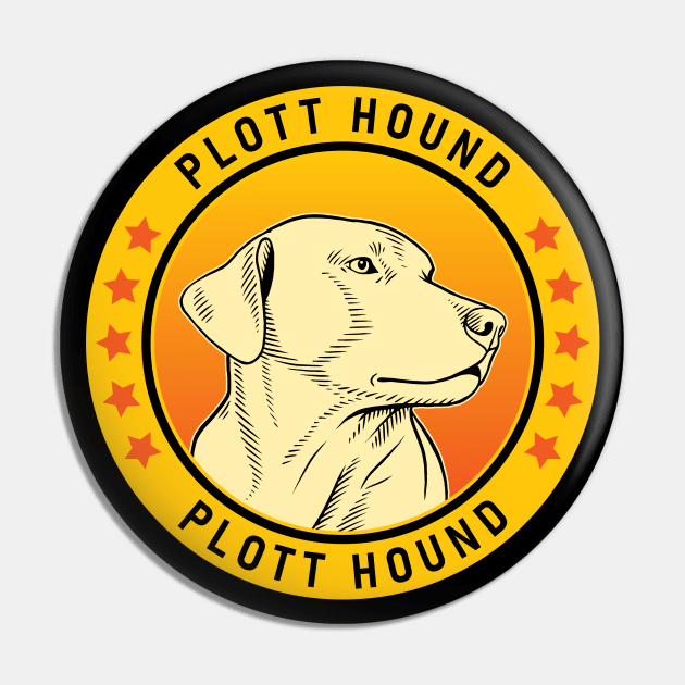 Plott Hound Dog Portrait Pin by millersye