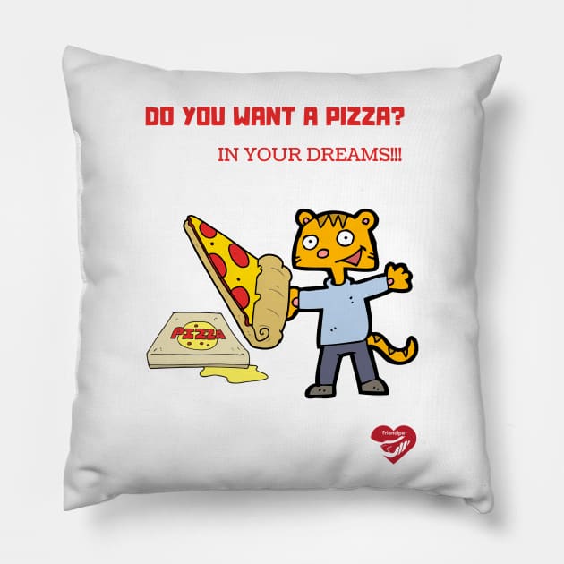 Pizza Cat Addicted Pillow by Friendipets