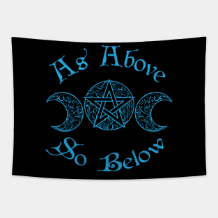 As Above So Below Moon Tapestry