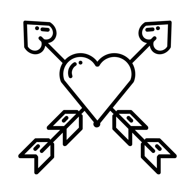 arrows and a heart by crazytshirtstore