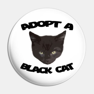 Adopt a Black Cat Pin