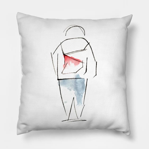 Minmalist Pillow by Maria Mi Art