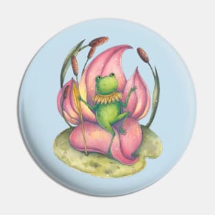frog funny reeds Pin