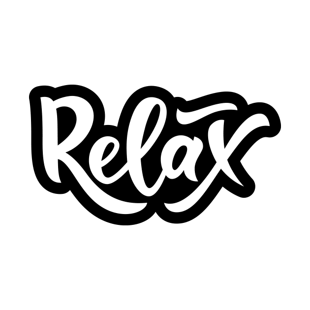 Hand lettering word Relax. isolated. by linasemenova