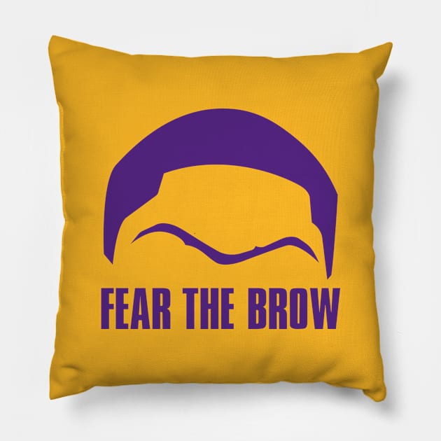 Anthony Davis Fear The Brow Lakers Pillow by TextTees