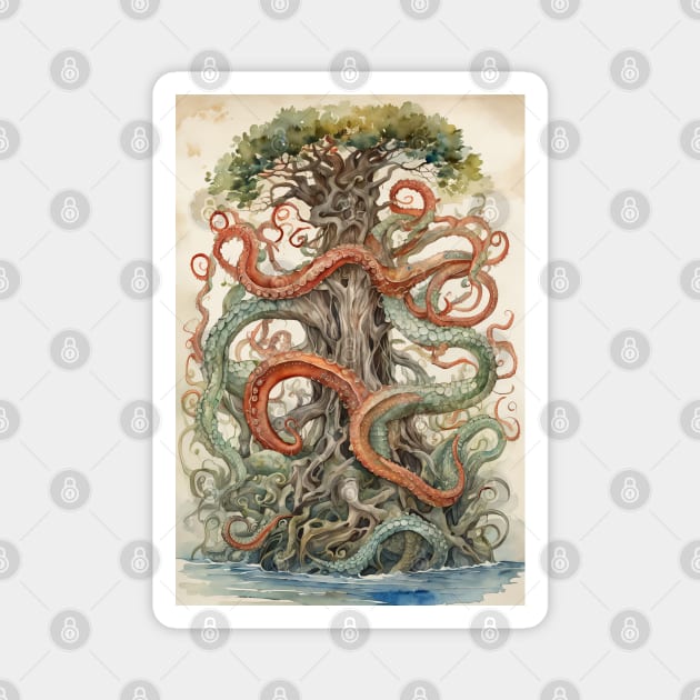 Nature and Tentacles Magnet by Elijah101