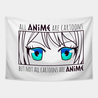 All anime are cartoons but not all cartoons are anime, anime vs cartoons Tapestry