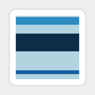 A soft jam of Light Blue, Windows Blue, Prussian Blue and Lapis Lazuli stripes. Magnet