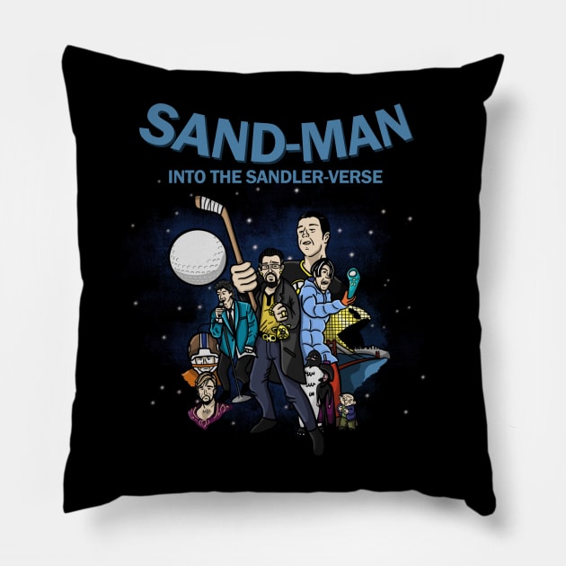 Sand-Man: Into the Sandler-Verse Cover Art Tee Pillow by IntoTheSandlerverse