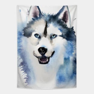 Siberian Husky Watercolor - Gift For Dog Lovers Tapestry