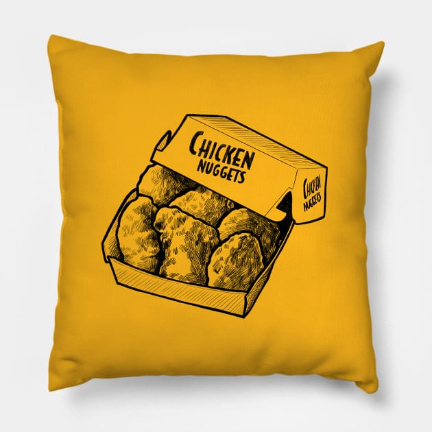 Chicken Nuggets Pillow by Sketchy