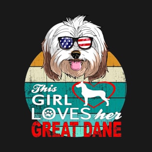 This girl loves her great dog T-Shirt