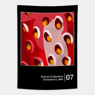 Strawberry Jam / Minimal Graphic Design Tribute Tapestry