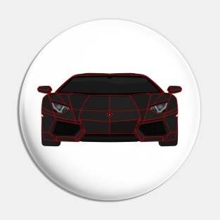 AVENTADOR RED AND BLACK Pin