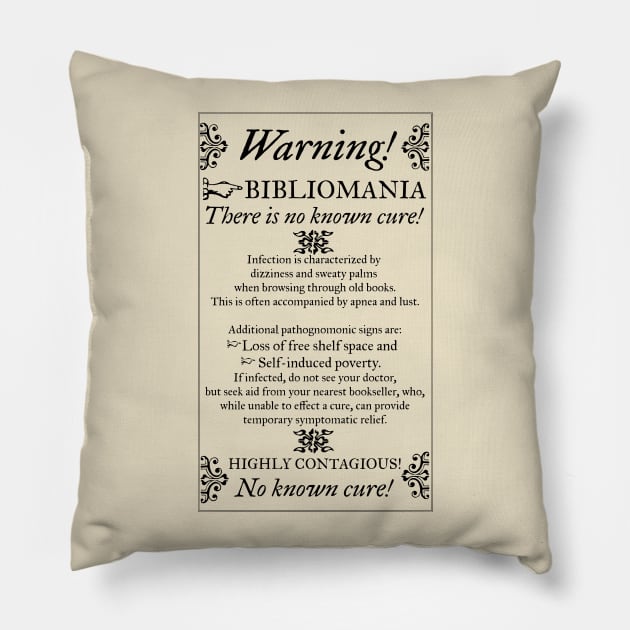 Bibliomania! Pillow by candhdesigns