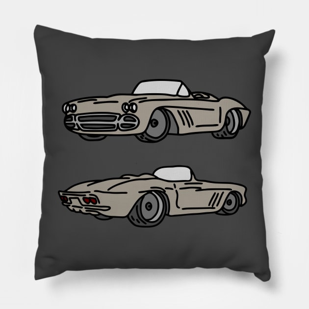 car vintage illustration Pillow by fokaction