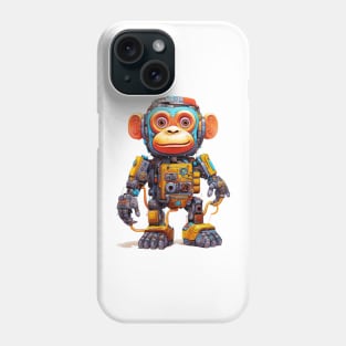 Cartoon monkey robots. T-Shirt, Sticker. Phone Case