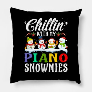 Chillin With My Piano Snowmies Teacher Xmas Gifts Pillow