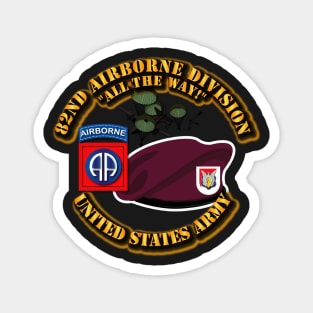 82nd Airborne Div - Beret - Mass Tac - Maroon  - 1 Recon Sqn 17th Cav Magnet