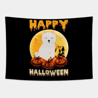 American eskimo Dog Halloween Costume Tapestry