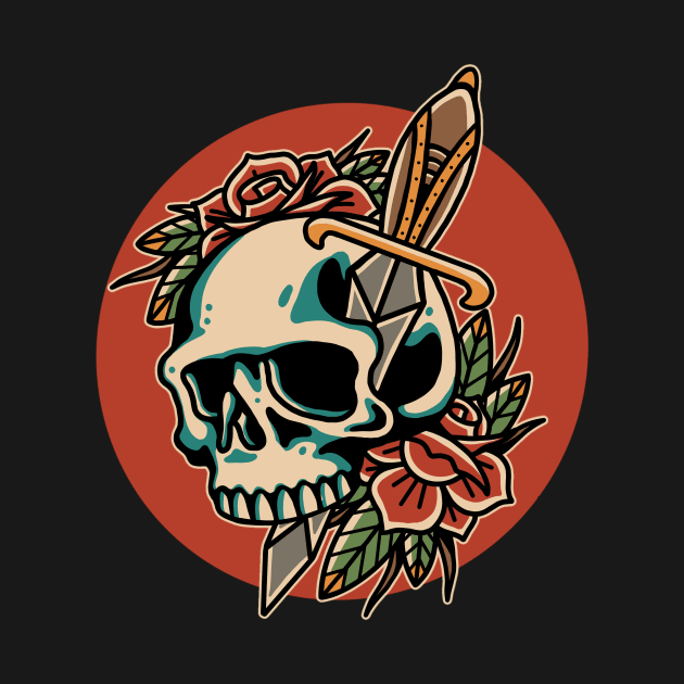 skull and roses by ahmad dodi