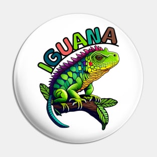 Animal Alphabet - I for Iguana Pin