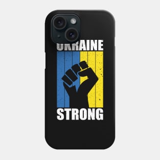 Ukraine Strong Retro Vintage Flag Phone Case