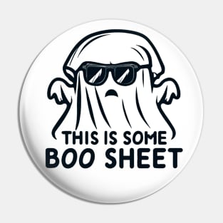 This Is Some Boo Sheet Halloween Ghost Pin