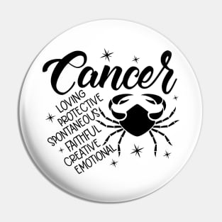 Cancer Zodiac Sign Positive Personality Traits Pin