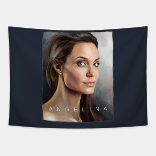 Angelina Jolie portrait Tapestry