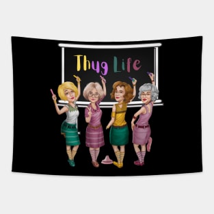 thug life golden Tapestry