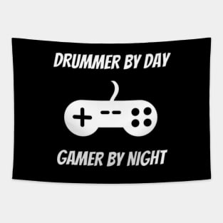 Drummer By Day Gamer By Night Tapestry