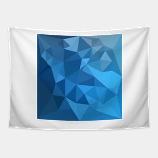 Cornflower Blue Abstract Low Polygon Background Tapestry