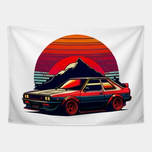 80s retro car Tapestry