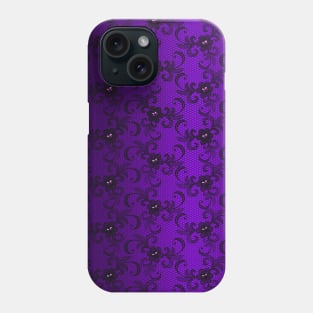 purple mask elegant mysterious dark violet rhinestones lace pattern for glamour girls great burlesque gift Phone Case