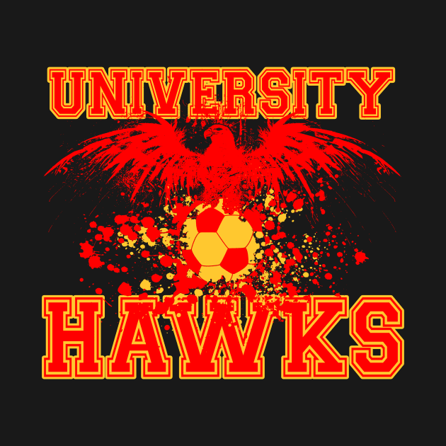 University Hawks - Screaming Hawk by EJTees