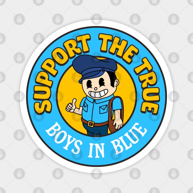 Support The True Boys In Blue - Postal Worker Rights Magnet by Football from the Left