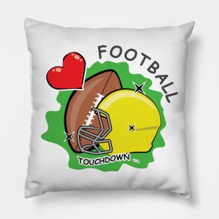 I Love American Football Pillow