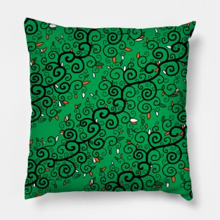 St Patrick's Day Irish Vine Pattern Pillow