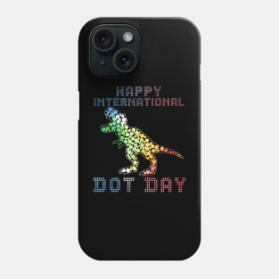 Funny Polka Dot T Rex Dinosaur September 15th Dot Day Phone Case