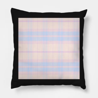 Pastel Aesthetic Ossian 2 Hand Drawn Textured Plaid Pattern Pillow