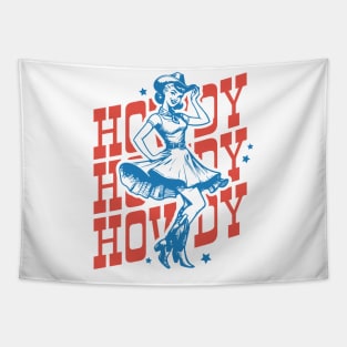 Howdy Cowgirl Dance Retro Country Western Cowboy Cowgirl Gift Tapestry