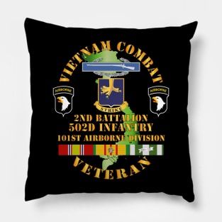 Vietnam Combat Vet - 2nd Bn 502nd Infantry - 101st Airborne Div SSI Pillow