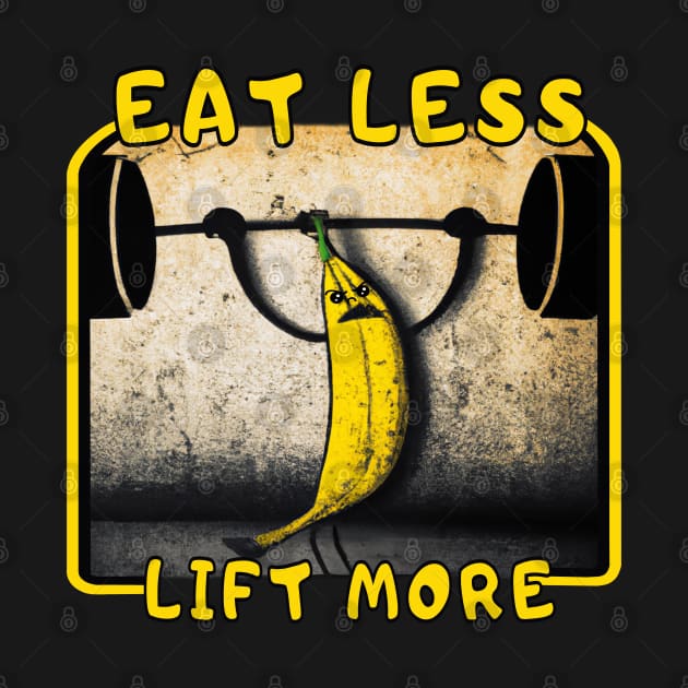 Banana weightlifting by Ilustradamus