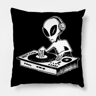 Tekno DJ Alien Rave Vinyl Pillow